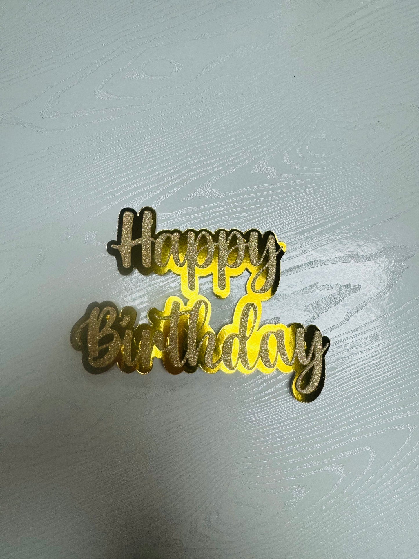 Happy birthday card stock metallic