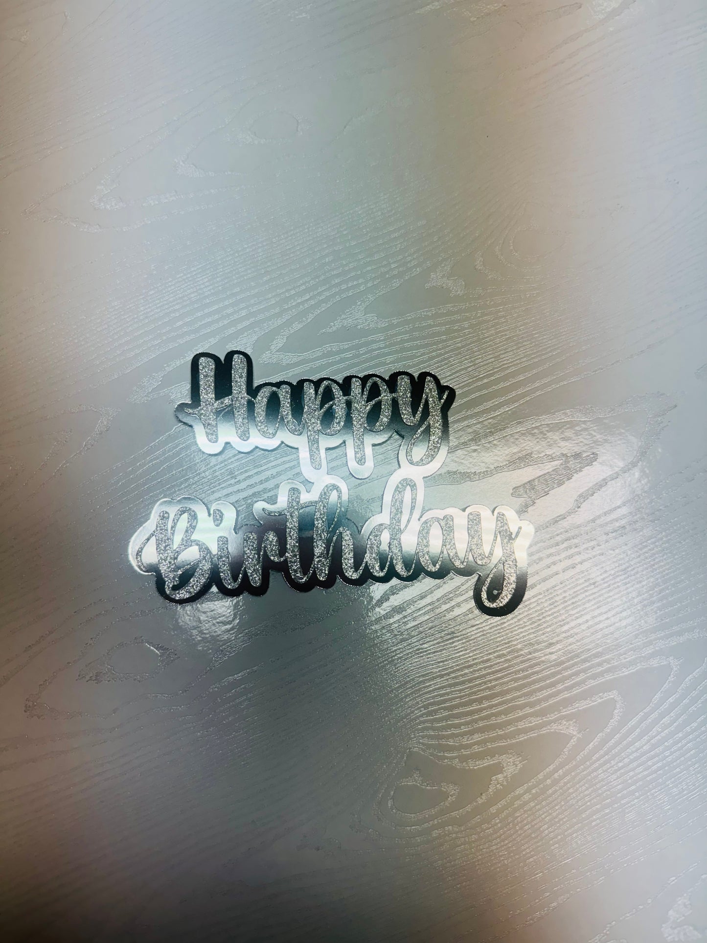 Happy birthday card stock metallic