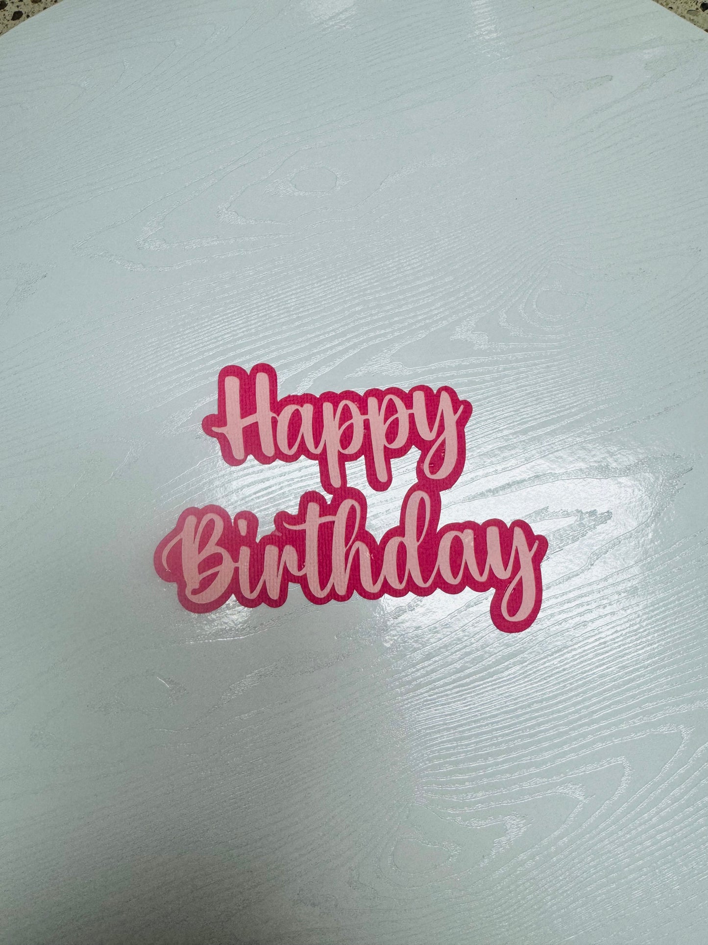 Happy birthday card stock metallic